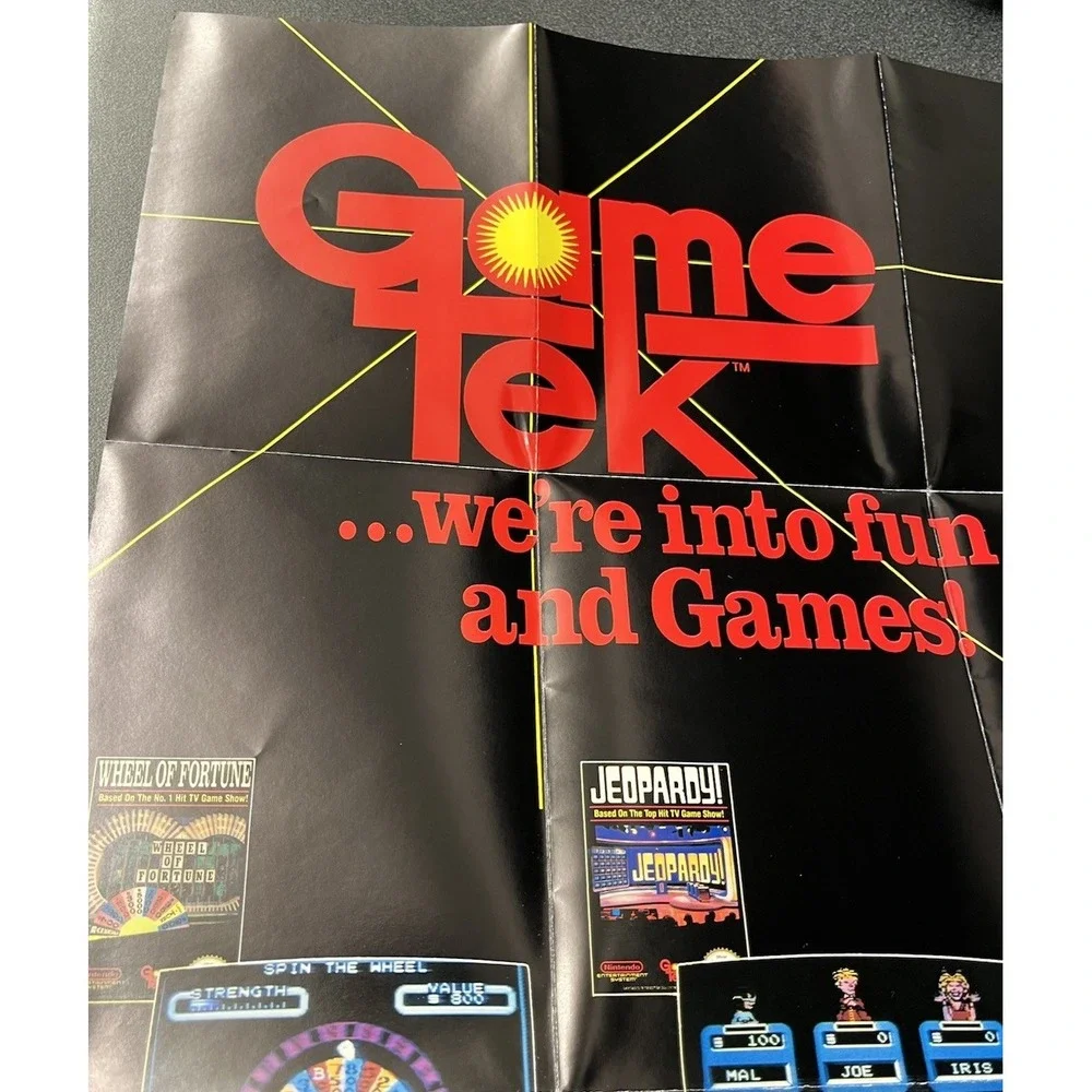 Game Tek Poster Nintendo NES Insert Only GAM-NES-US-2